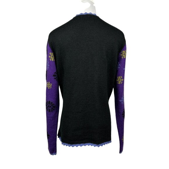 Alpaca Imports Cardigan‎ Sweater Womens Large Handmade Knit Wool Blend Bohemian - Picture 3 of 14